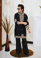 LUXURY BLACK EMBROIDERY KURTA