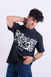 Navy Drop sholder t shirt