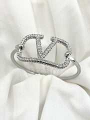 Silver Brand Initial Bracelet