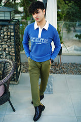 Blue Squar texture Sweatshirt VESTOJ
