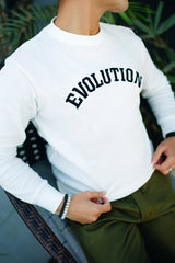 White Squar texture Sweatshirt VESTOJ