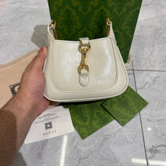 Cream Buckle Branded Bag