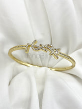 Gold Stone Initial Bracelet