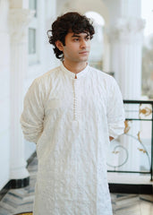 CLASSIC OFF-WHITE EMBROIDERY KURTA