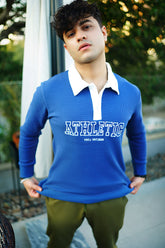 Blue Squar texture Sweatshirt VESTOJ