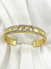 Gold Engraved Cuff Bracelet