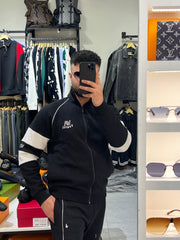 Men’s solid grey fleece co-ord set tracksuit Vestoj