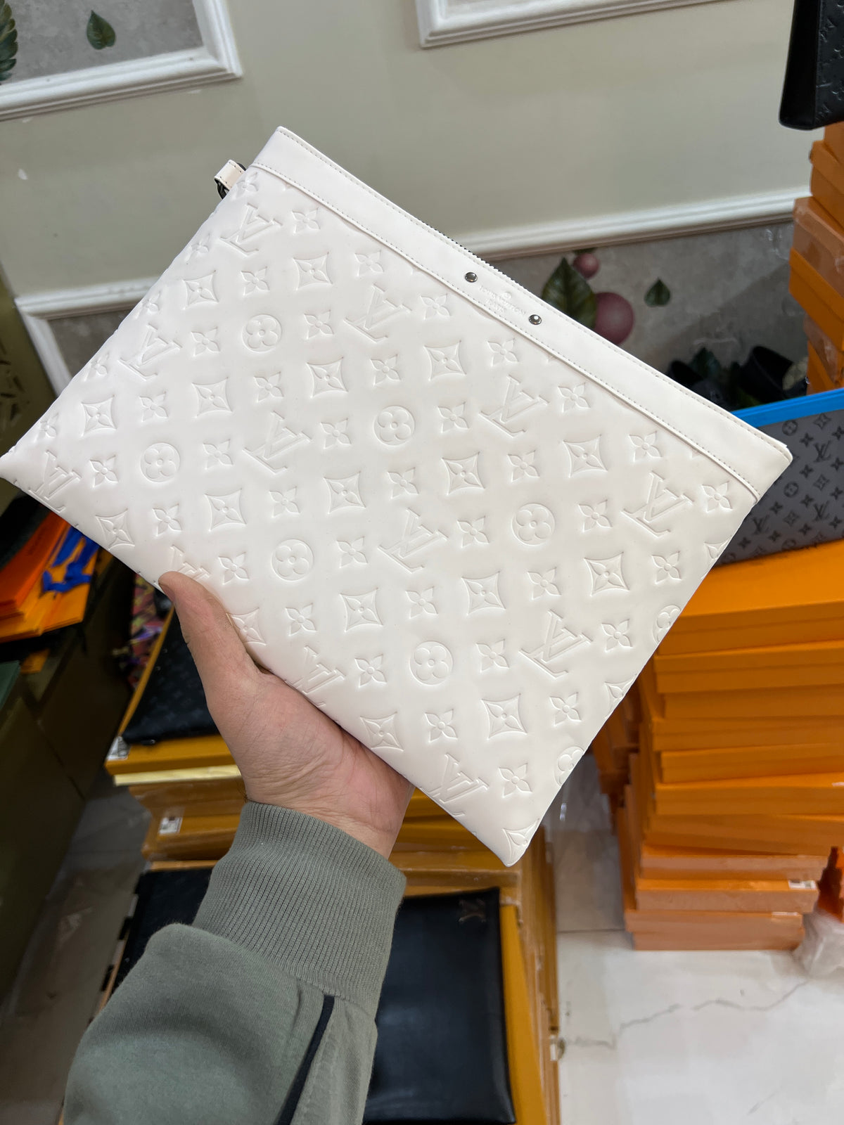 Trendy pouch premium Bag with box