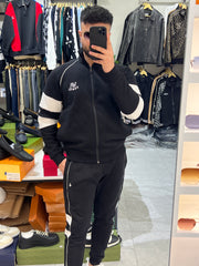 Men’s solid grey fleece co-ord set tracksuit Vestoj