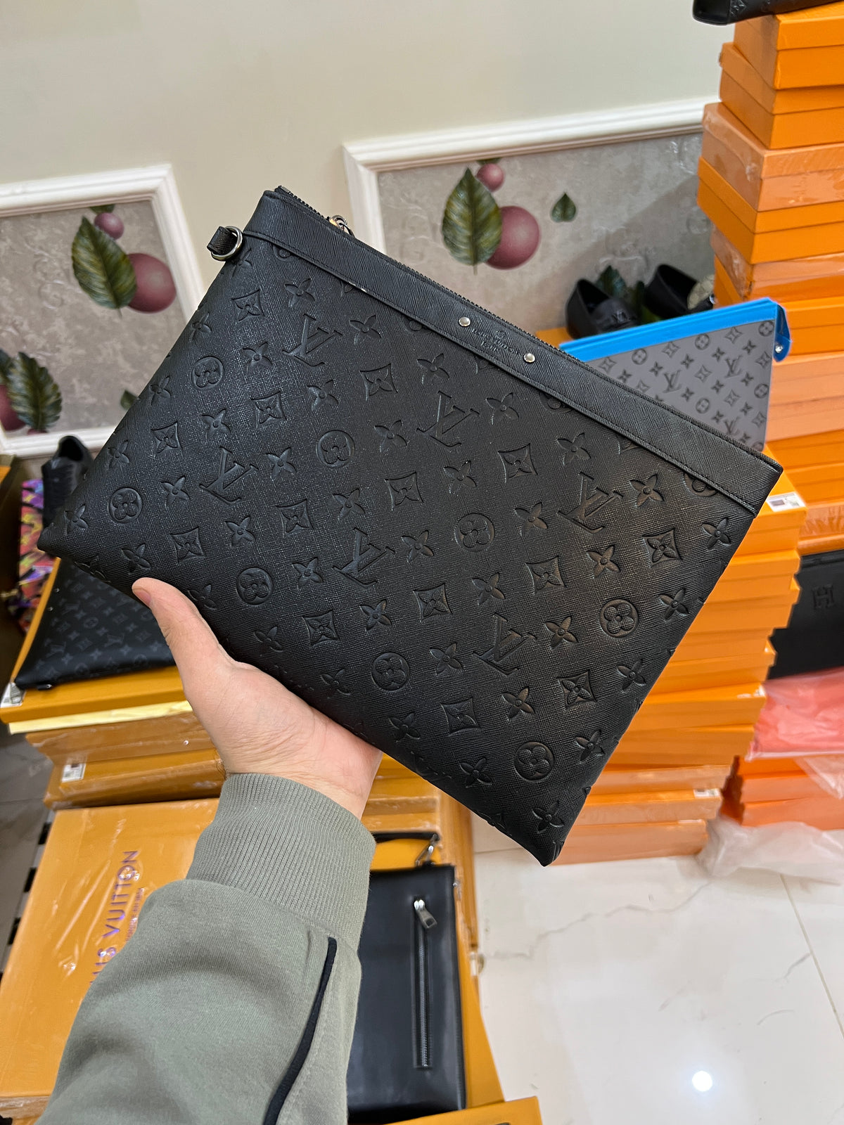 Trendy pouch premium Bag with box
