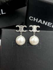 Pearl Drop Branded Earrings