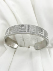 Silver Patterned Bracelet