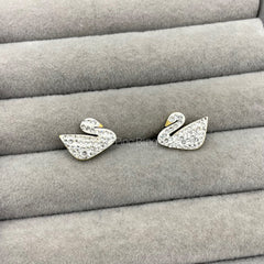 Swan ear stud (white)