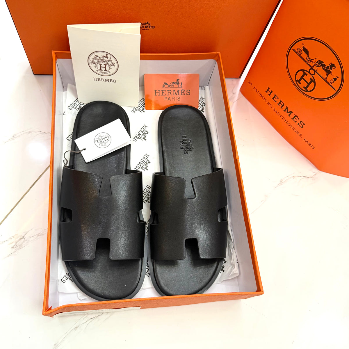 HERMES 'BROWN HIGH QUALITY SLIDE