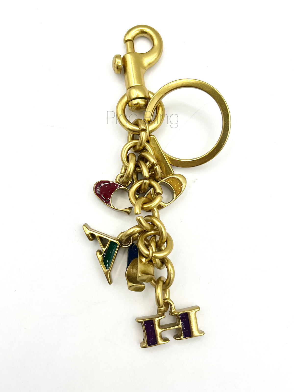Alphabet & Fruit Charm Keychain