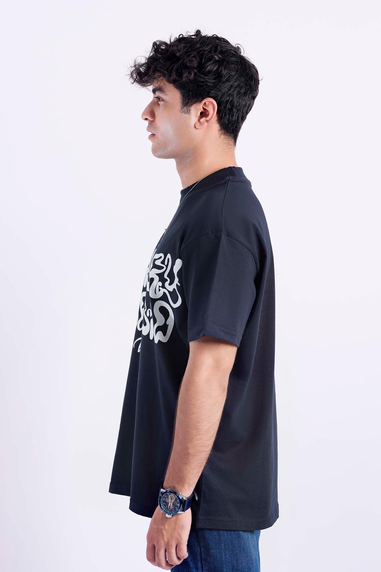 Navy Drop sholder  t shirt