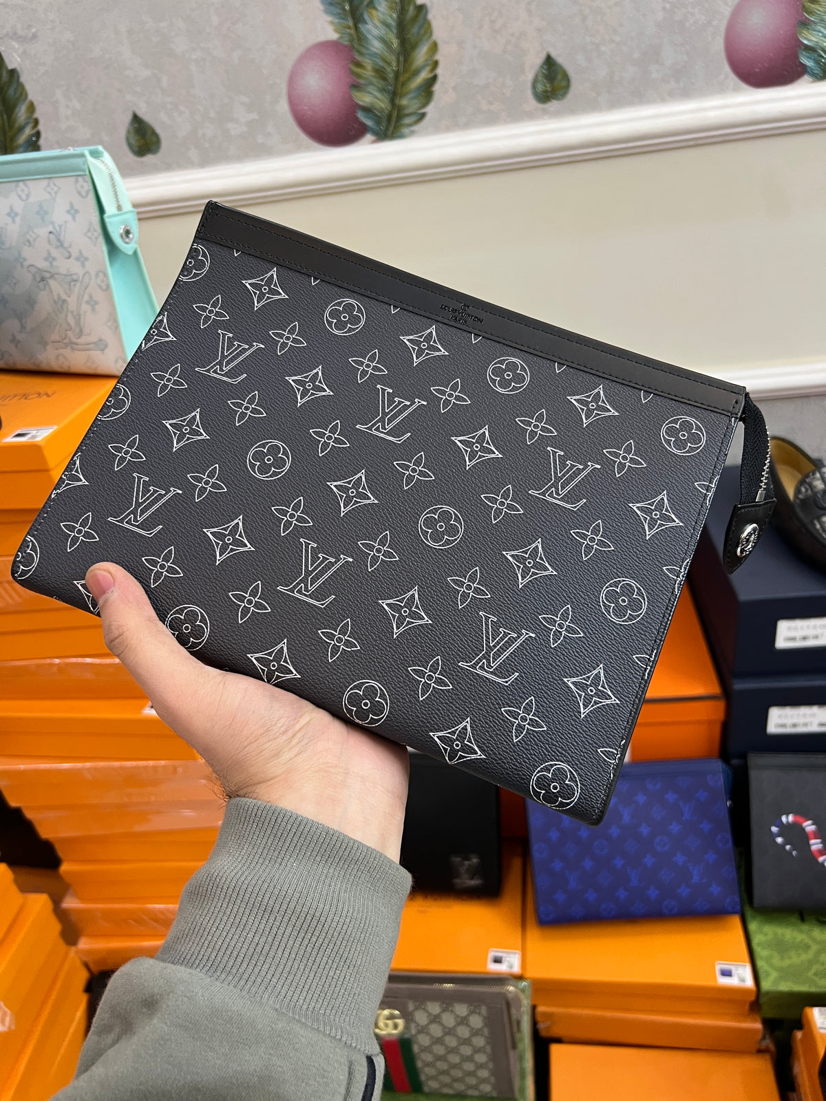 Trendy pouch premium Bag with box