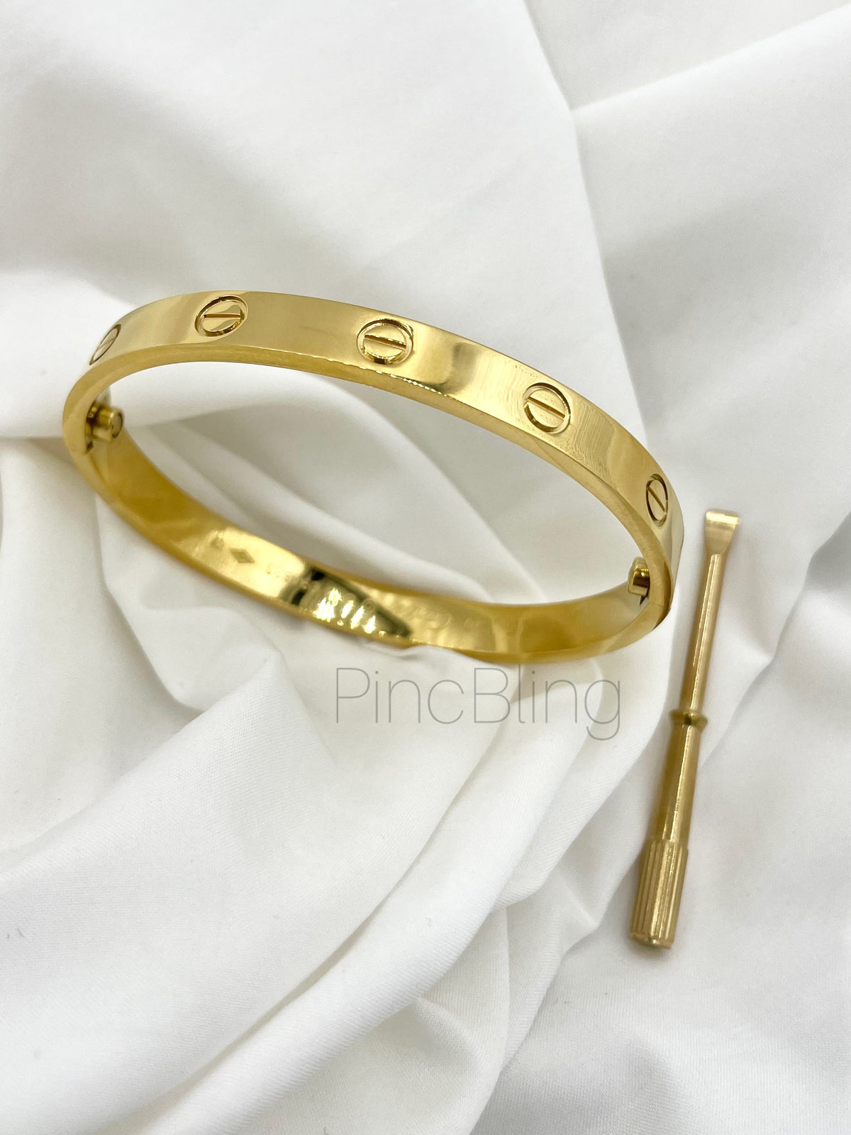 Gold Screw-Detail Bracelet