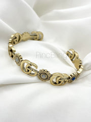 Gold Patterned Bracelet
