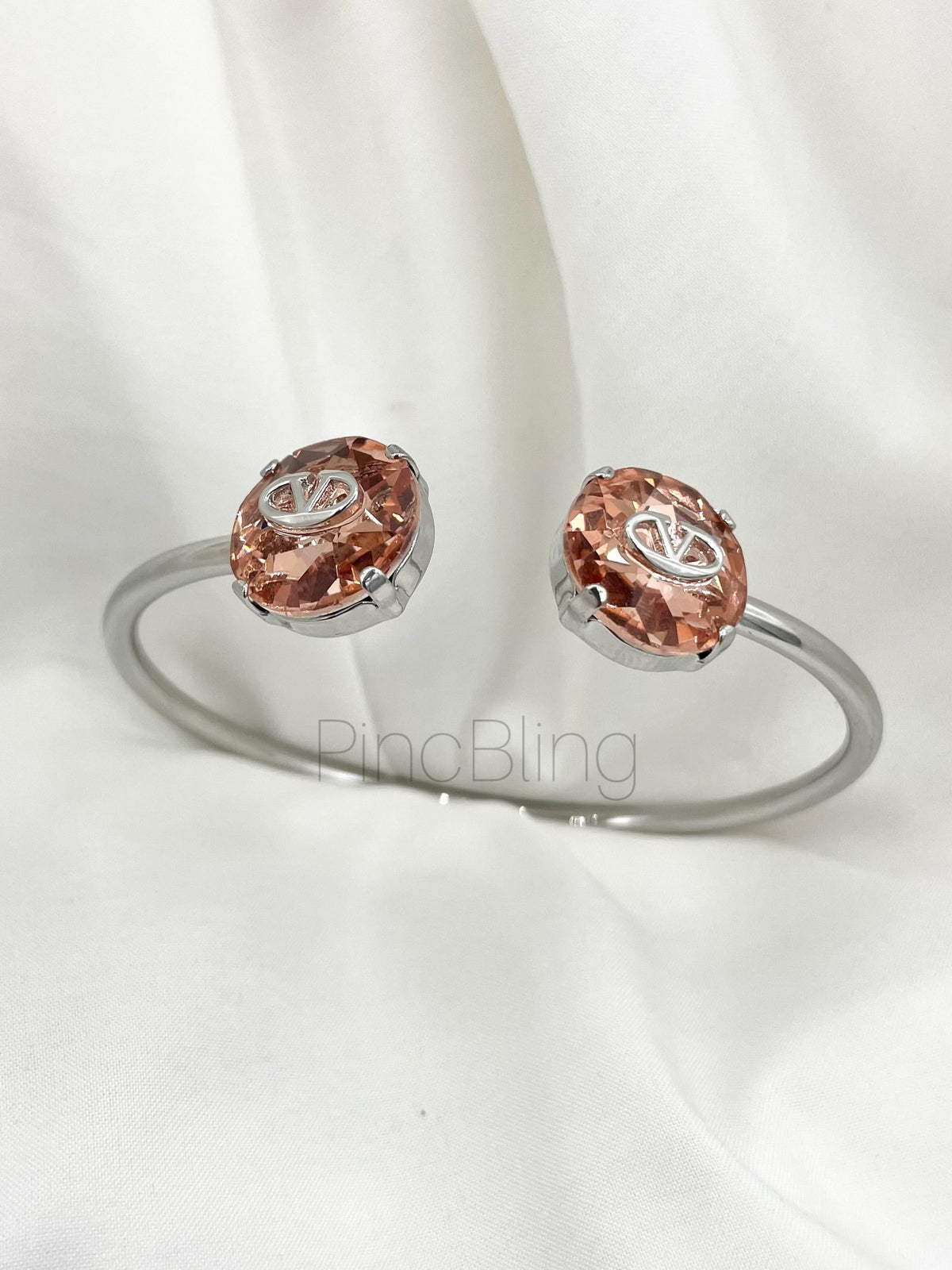 Silver Rose-Crystal Bracelet