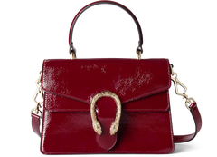 Scarlet Patent Branded Bag