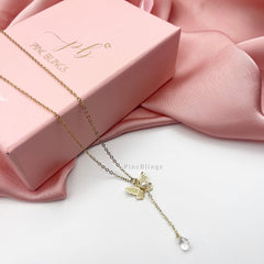 Small Butterfly necklace golden