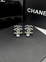 Crystal Double Drop Earrings