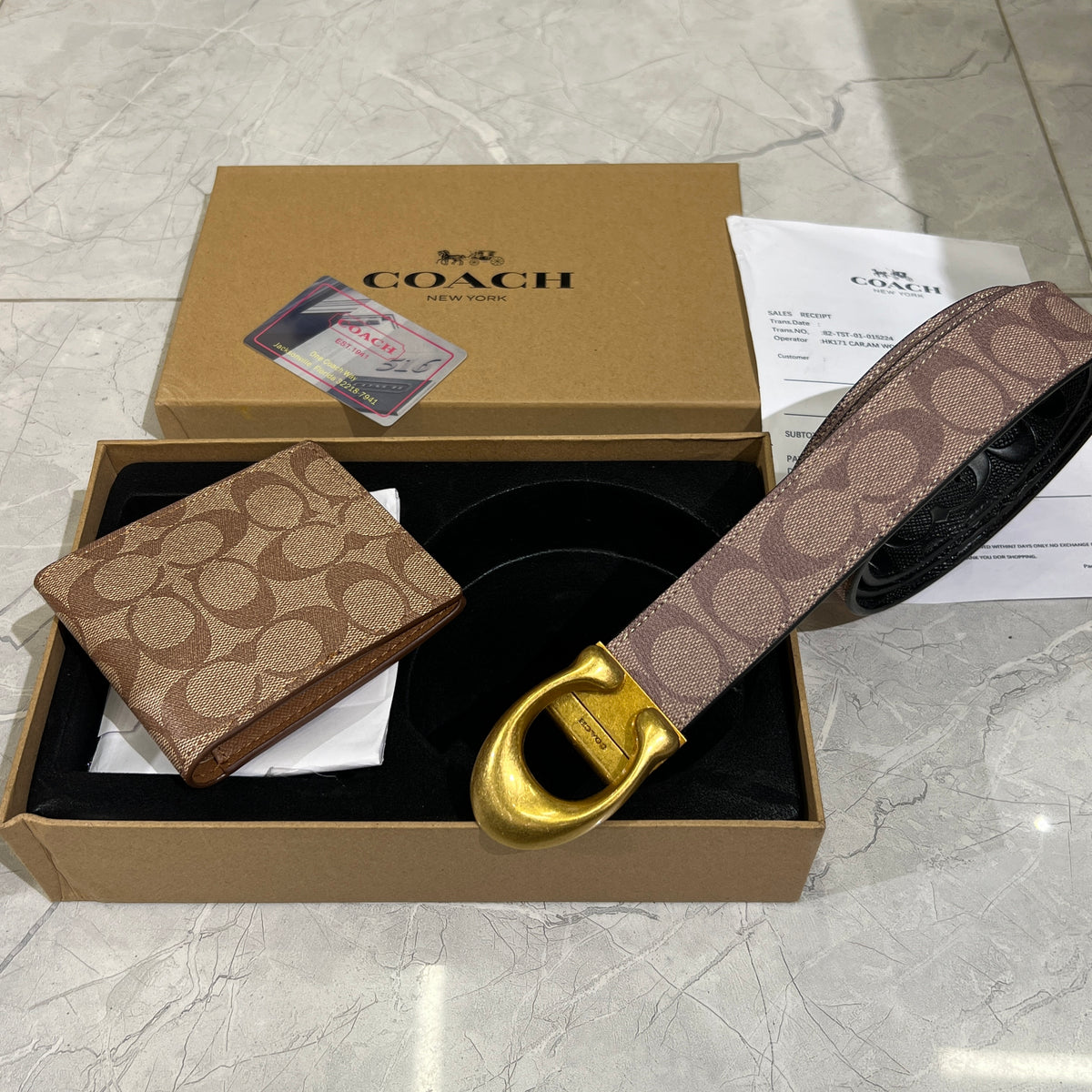 Coach Wallet and belt Giftbox