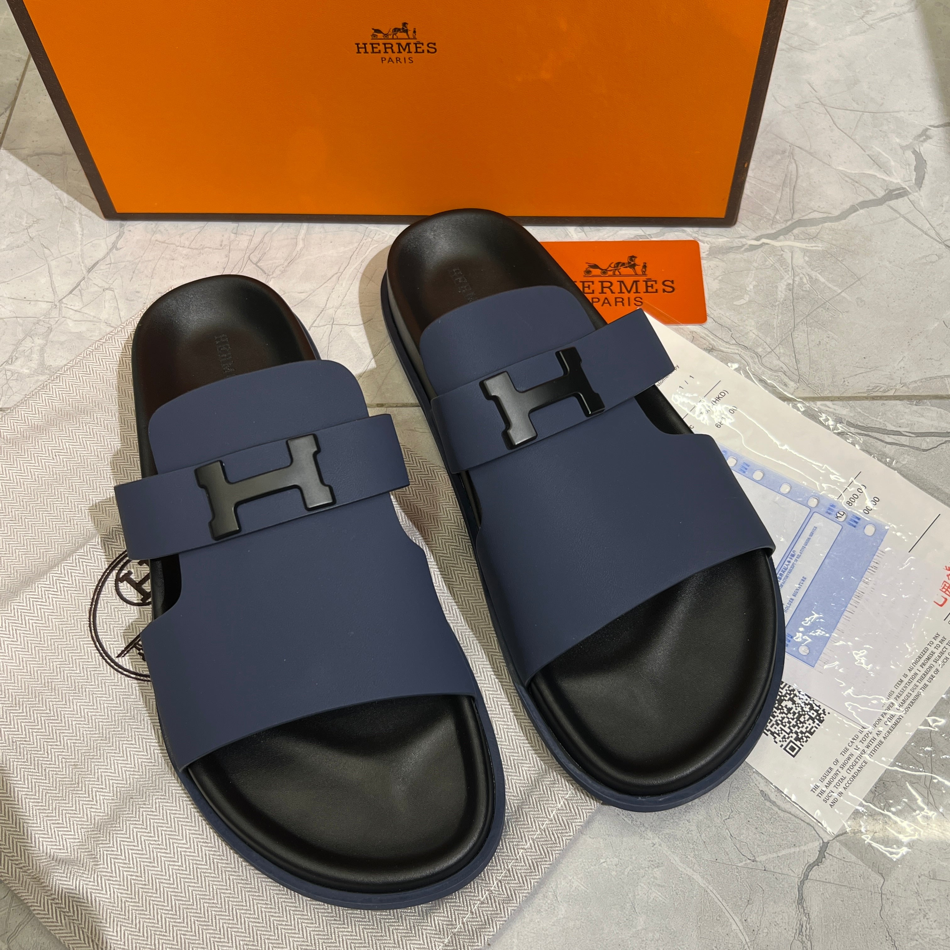 HERMES 'BLUE HIGH QUALITY SLIDE
