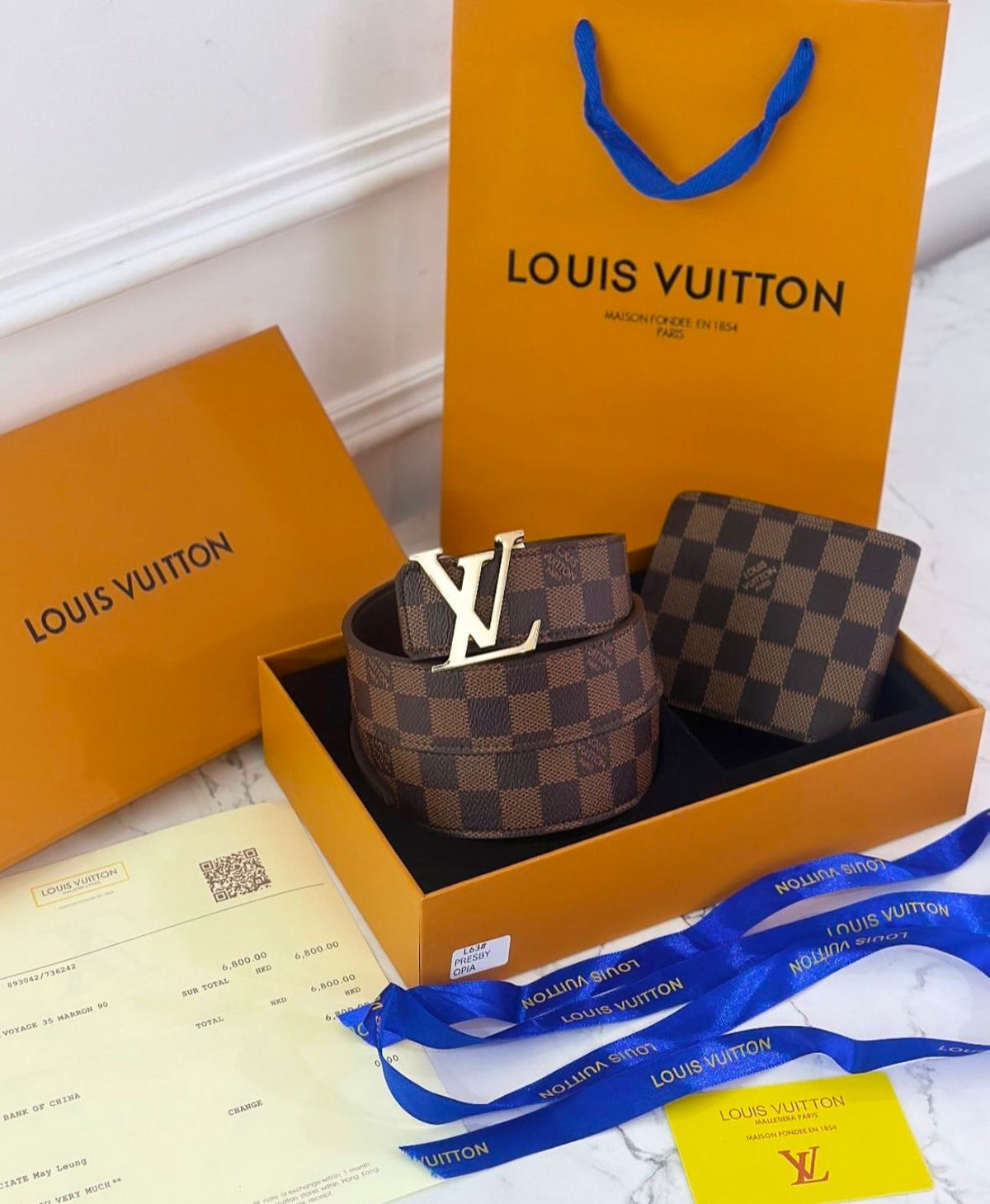 LV Wallet and belt Giftbox