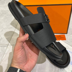 HERMES 'BLACK HIGH QUALITY SLIDE