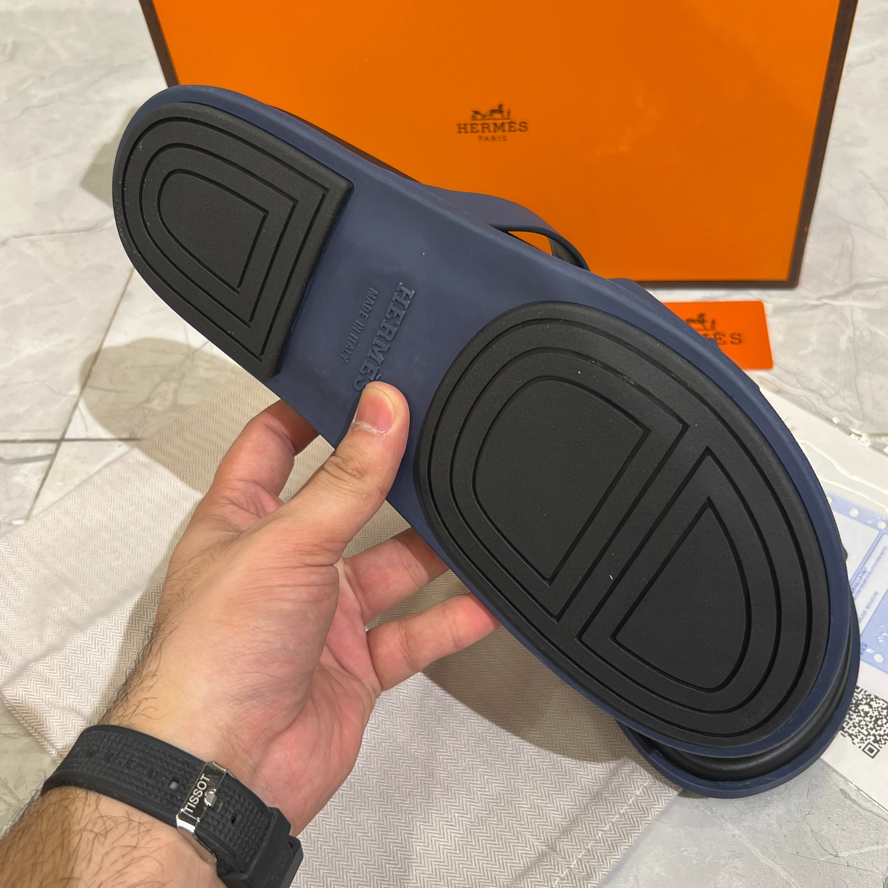 HERMES 'BLUE HIGH QUALITY SLIDE