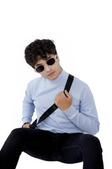 Turtle neck sky blue VESTOJ
